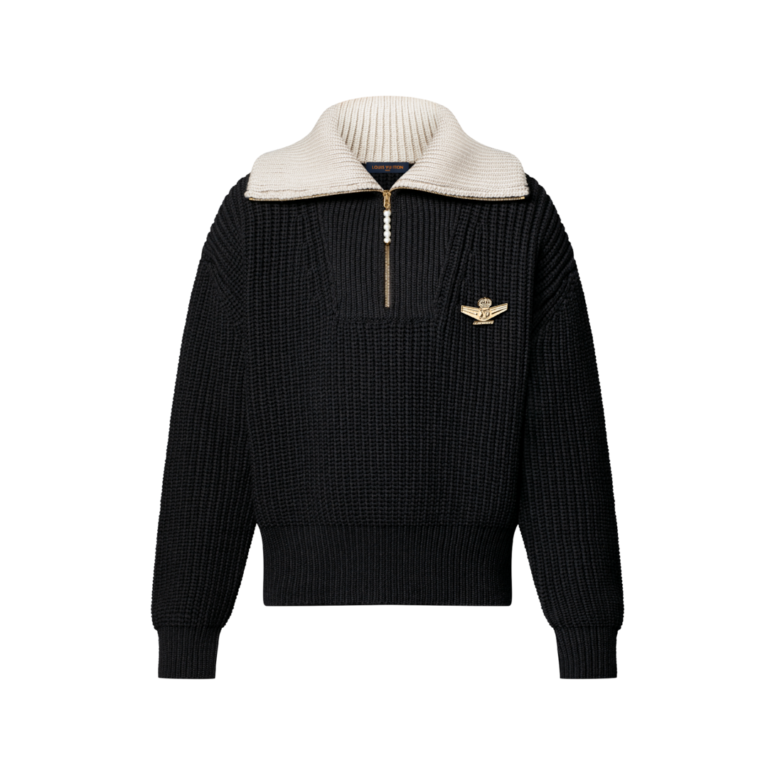 Chunky Wool-Blend Half-Zip Pullover - Ready-to-Wear | LOUIS VUITTON